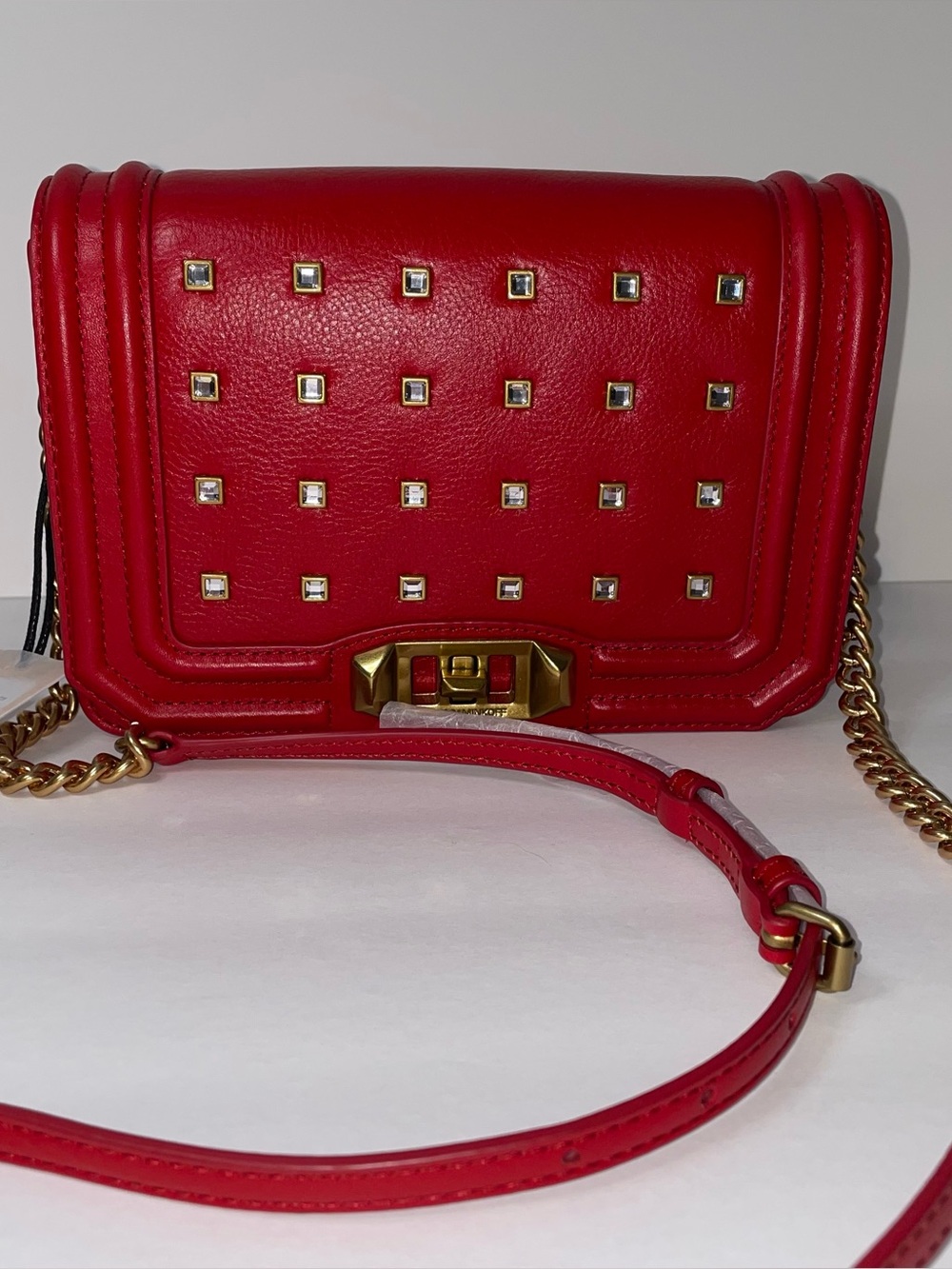 NWT Rebecca Minkoff Small Love Crossbody Valentine Crystals Purse
